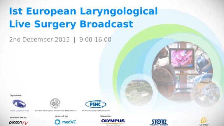 1st European Laryngological Live Surgery Broadcast na żywo z Poznania